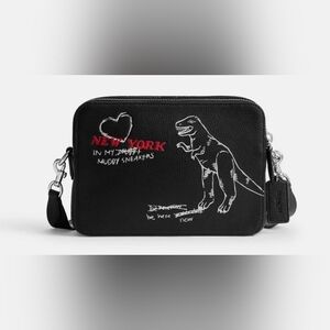 Black Dinosaur Graphic Clutch